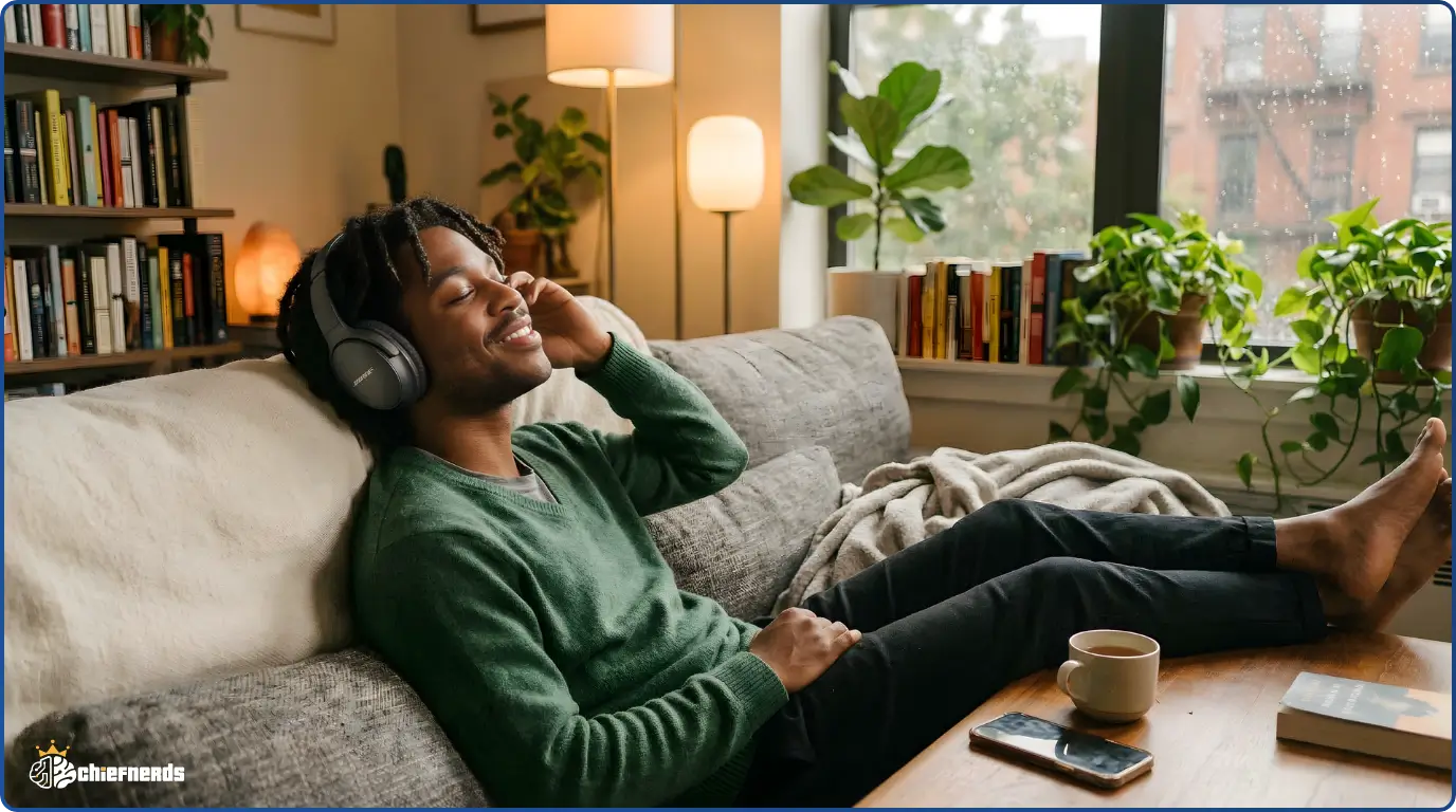 listening to calming music that reduce stress